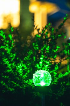 solar powered glass ball light