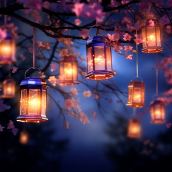 light up your landscape trees with lanterns