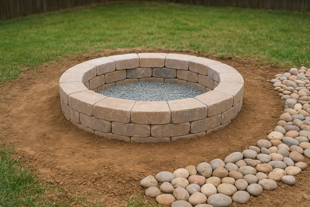 build a fire pit in the ground